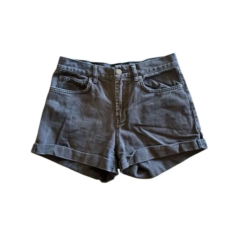 Billabong Black High-Rise Cuffed Jean Shorts